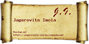 Jagerovits Imola névjegykártya